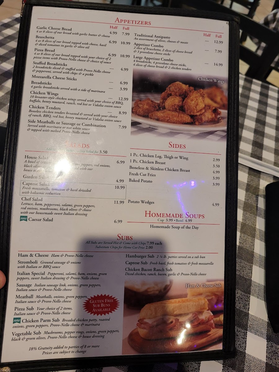 Menu Rulli's Italian Restaurant-1